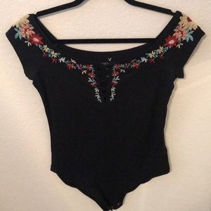 American Eagle embroidered bodysuit